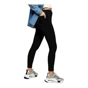 Topshop Jamie High Rise Stretch Denim Black Skinny Jeans Size 28